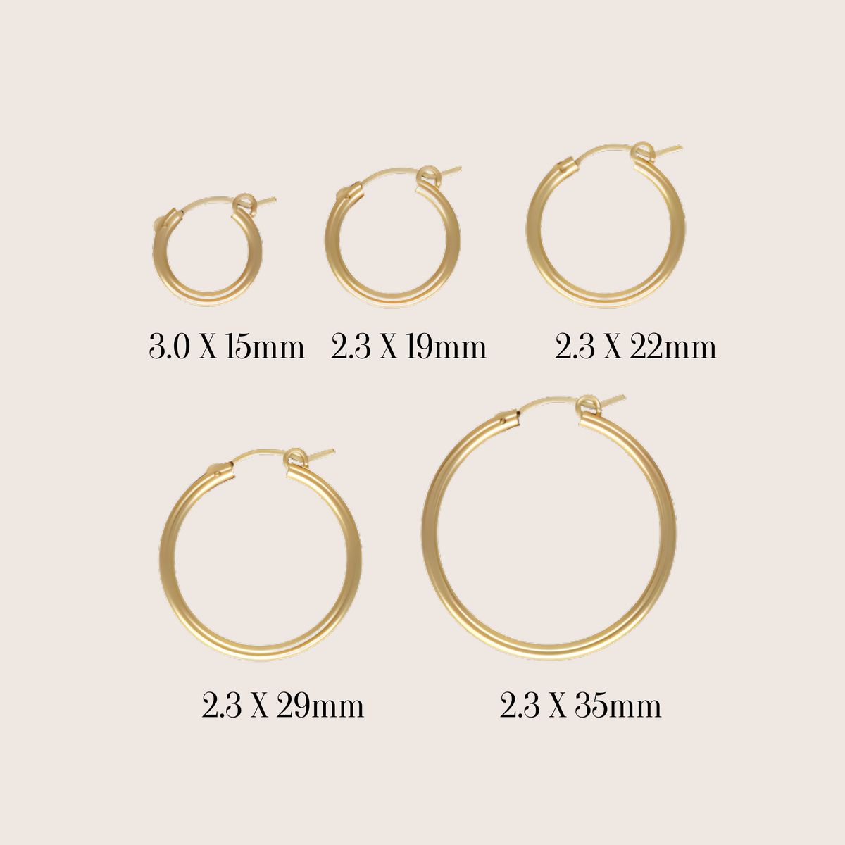 14K Gold Filled Carmela Hoop Earrings