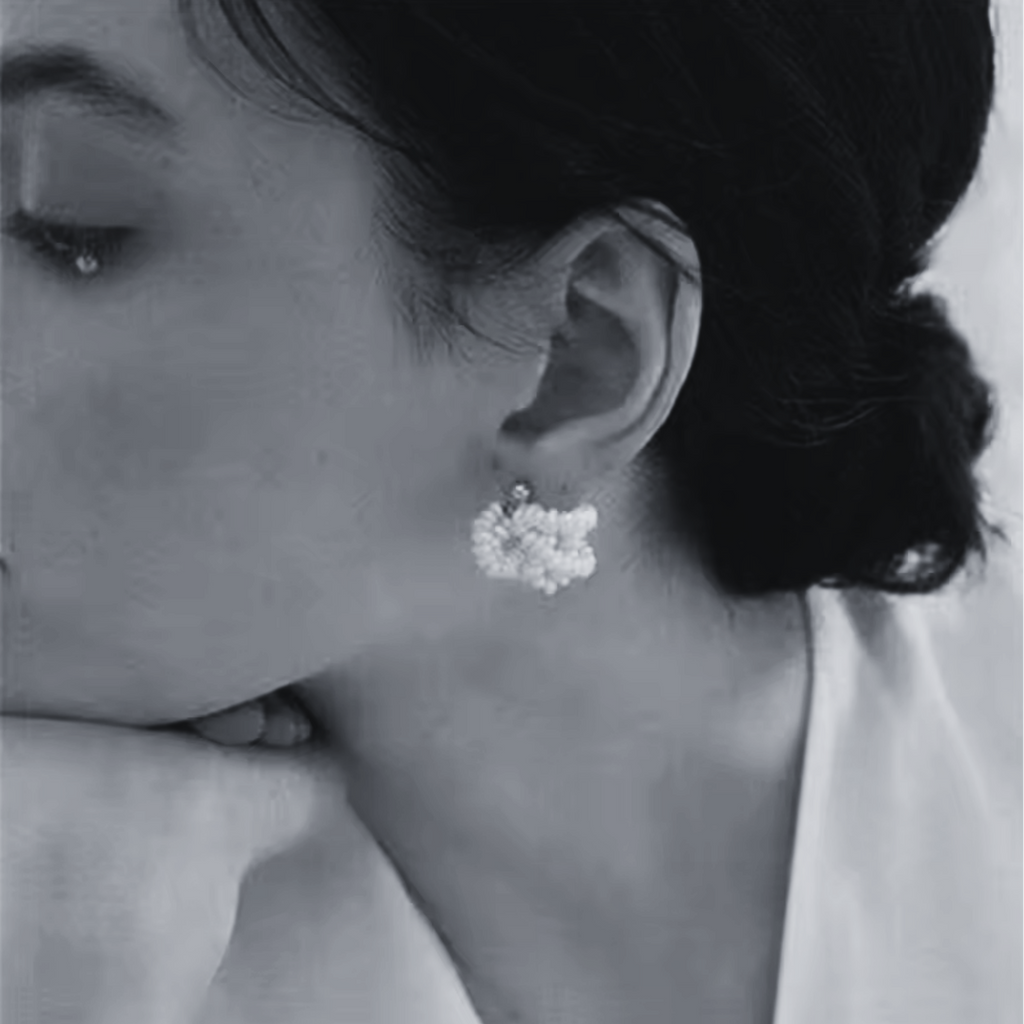 14K Gold Filled Fleur de Perle Earrings