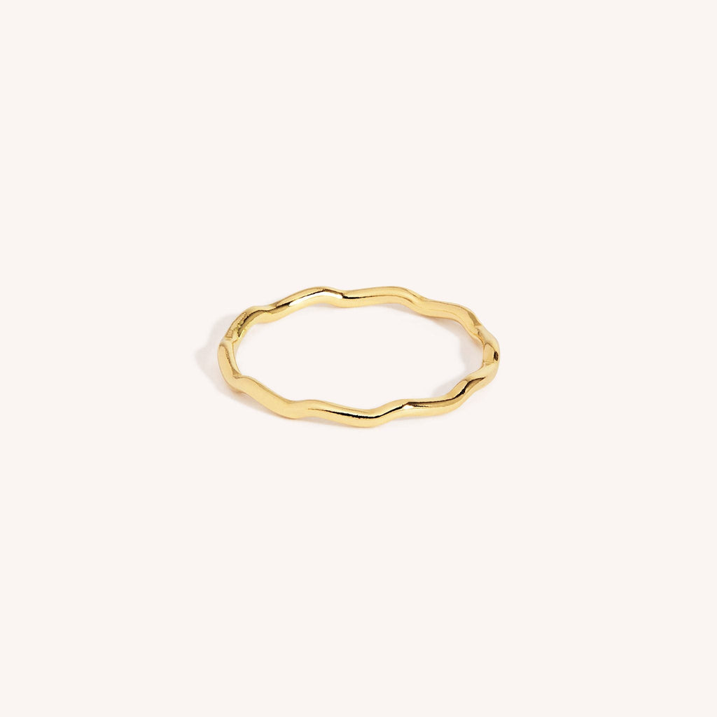 14K Gold Filled Gal Wave Stacking Ring