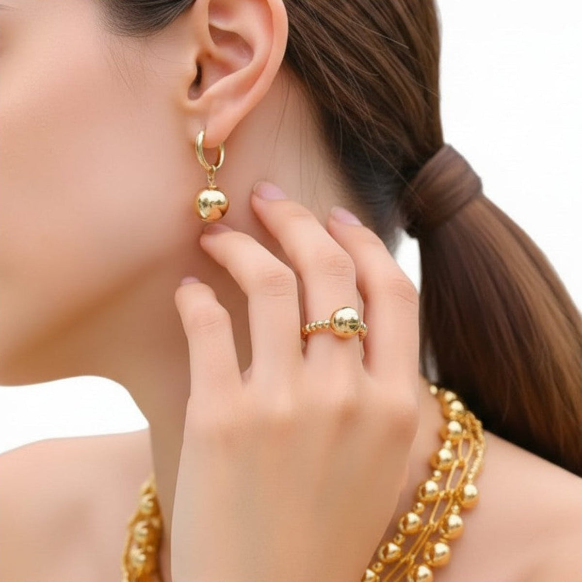 14K Gold Filled Golden Orb Ring