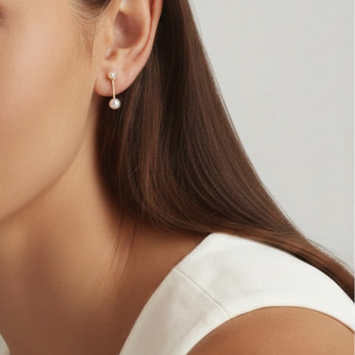 14K Gold Filled Inci Pearl Baton Earrings