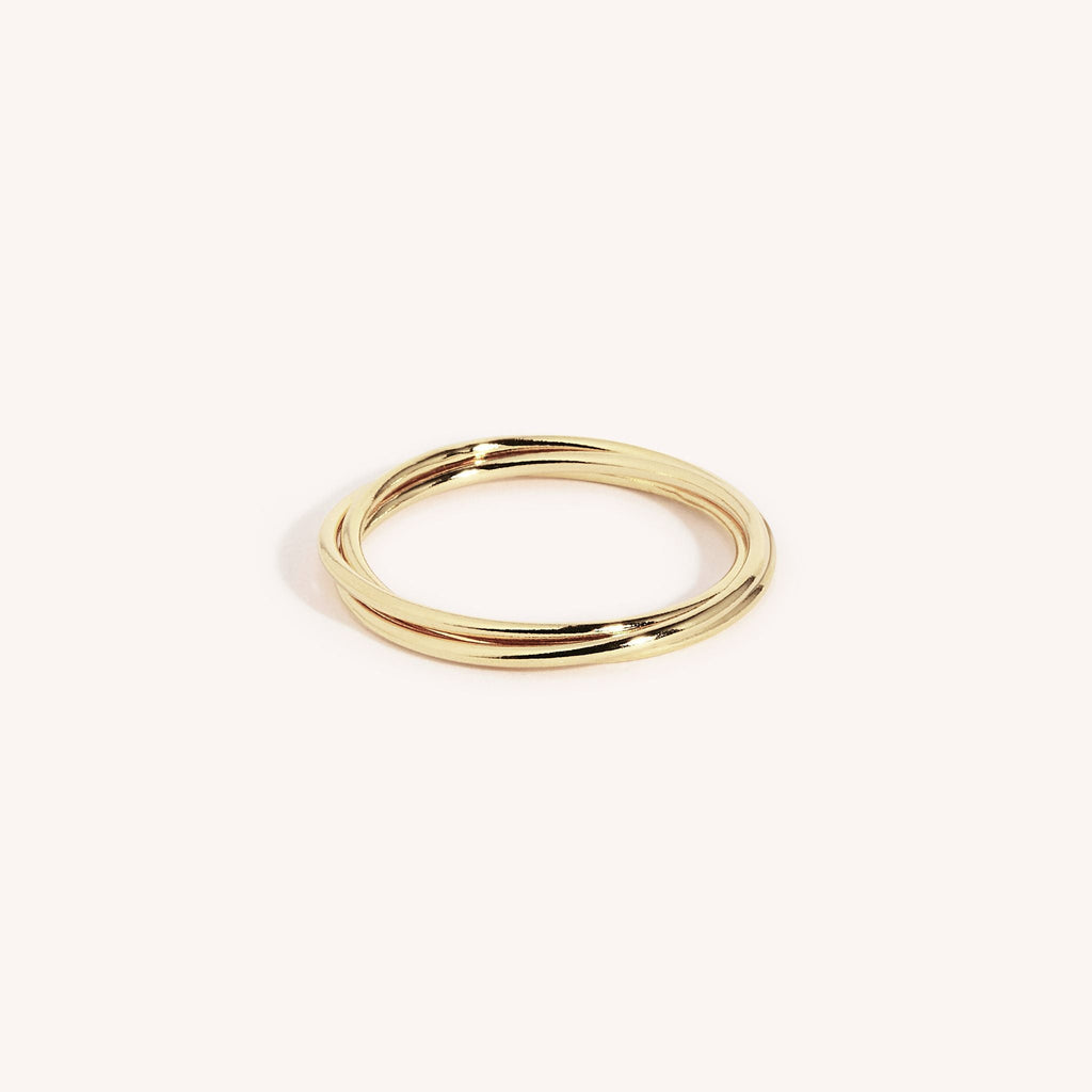 14K Gold Filled Interlocking Rings