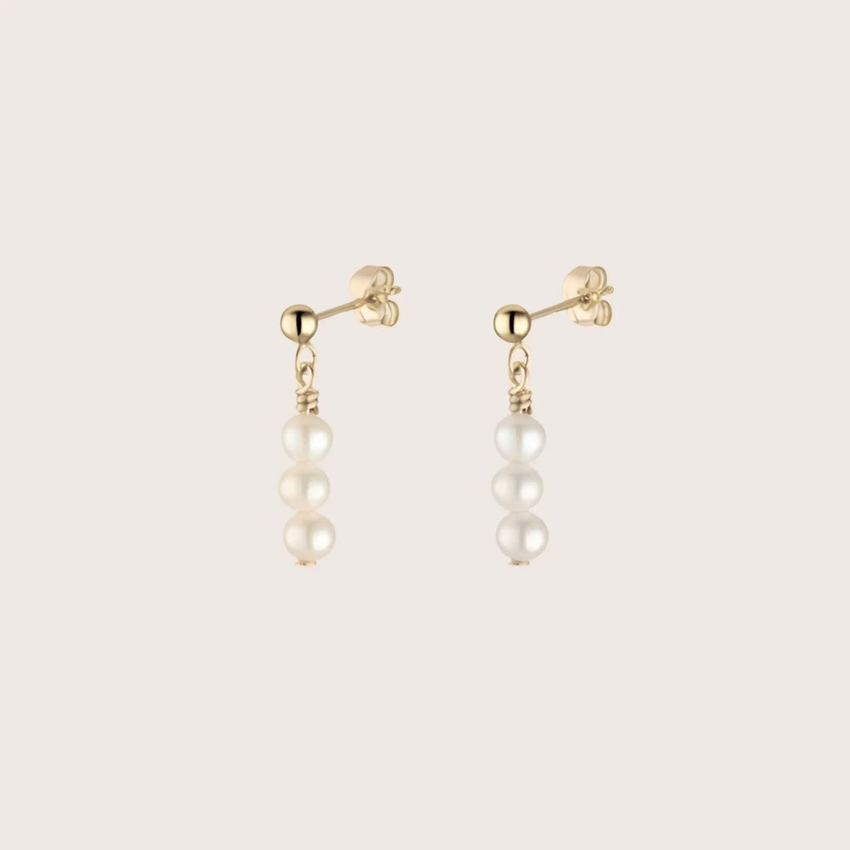 14K Gold Filled Lily Pearl Drop Earrings