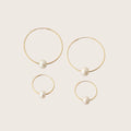 14K Gold Filled Luluah Pearl Hoop Earrings