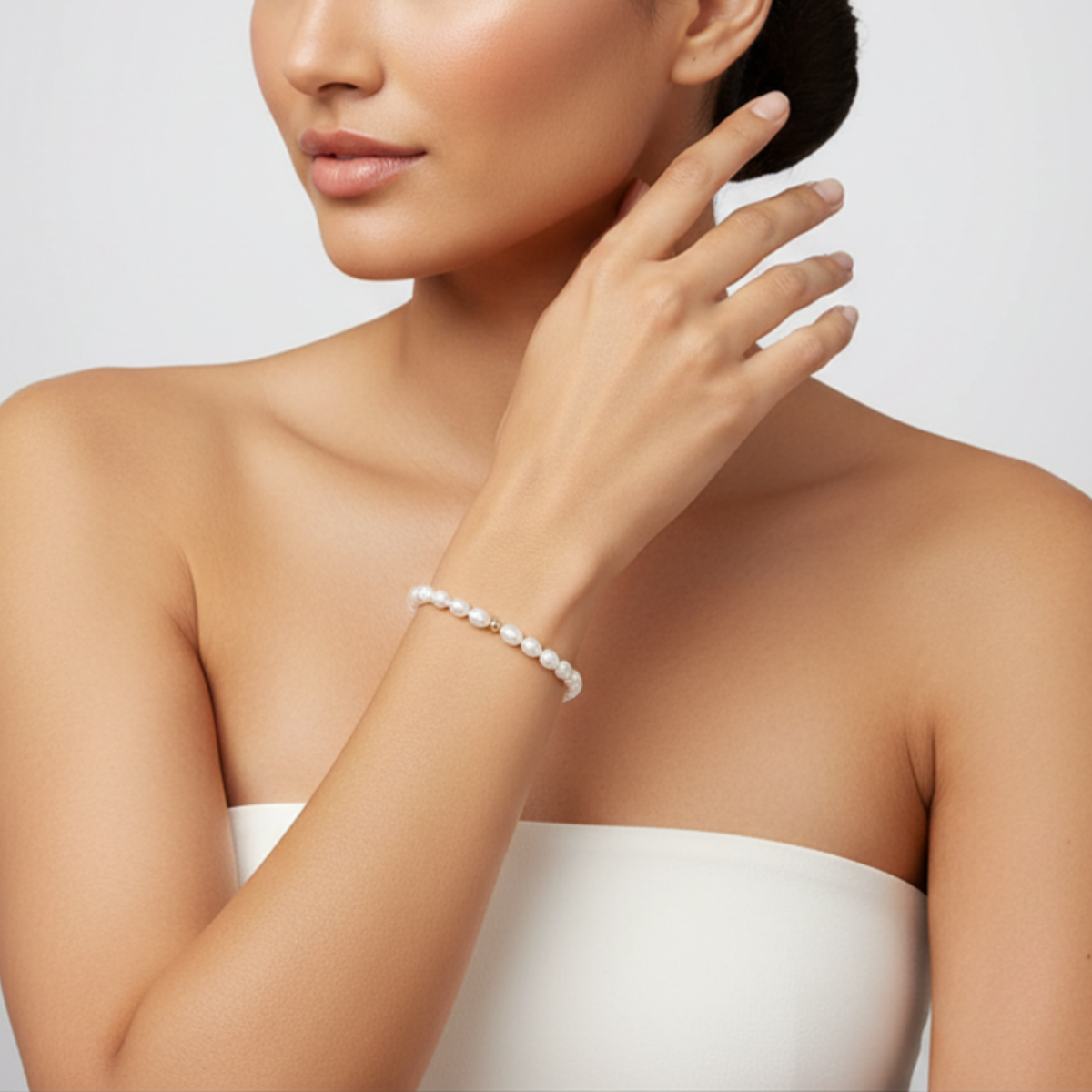 14K Gold Filled Luna Freshwater Pearl Bracelet