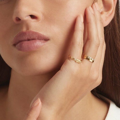 14K Gold Filled Double Knot Stacking Ring