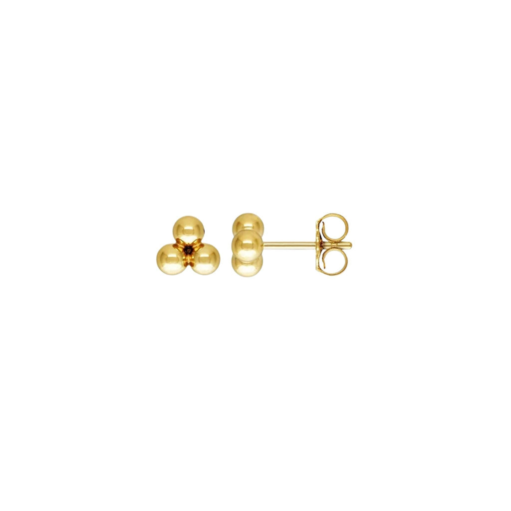 14K Gold Filled Trinity Stud Earrings