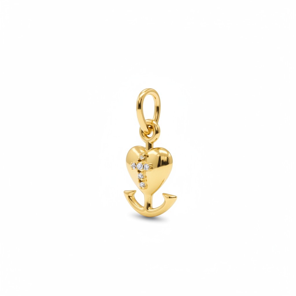 18K Gold Plated Faith Love & Hope Charm