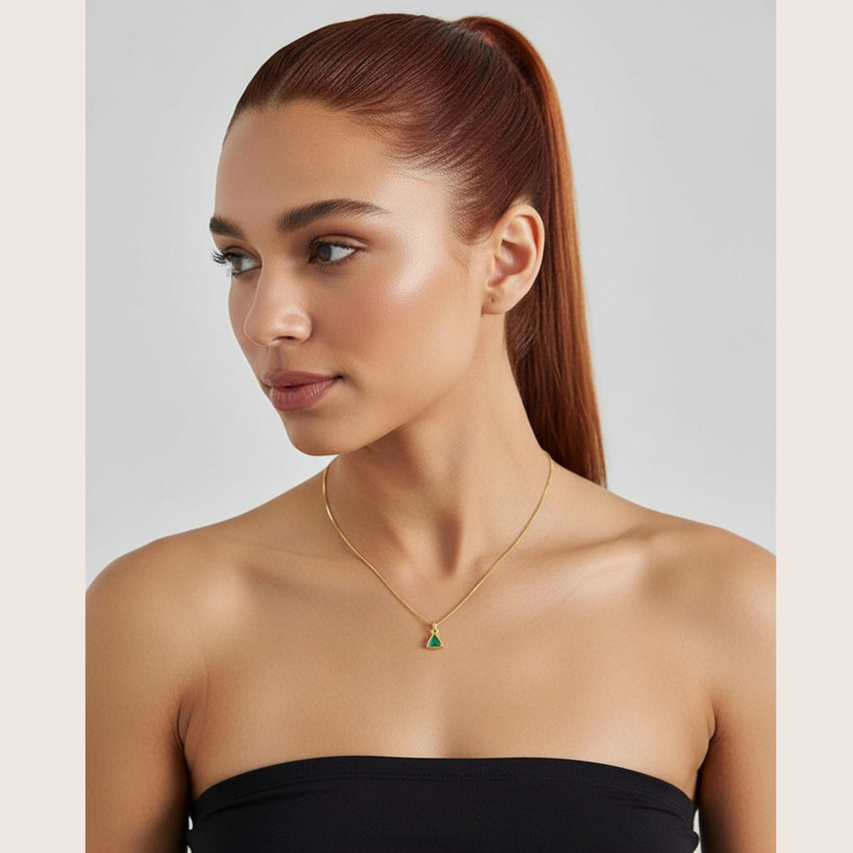 18K Gold Plated Genessa Trine Birthstone Necklace