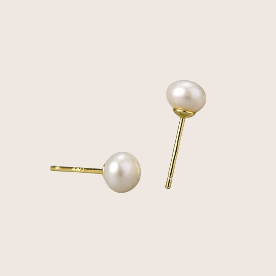 925 Sterling Silver Lula Pearl Stud Earrings