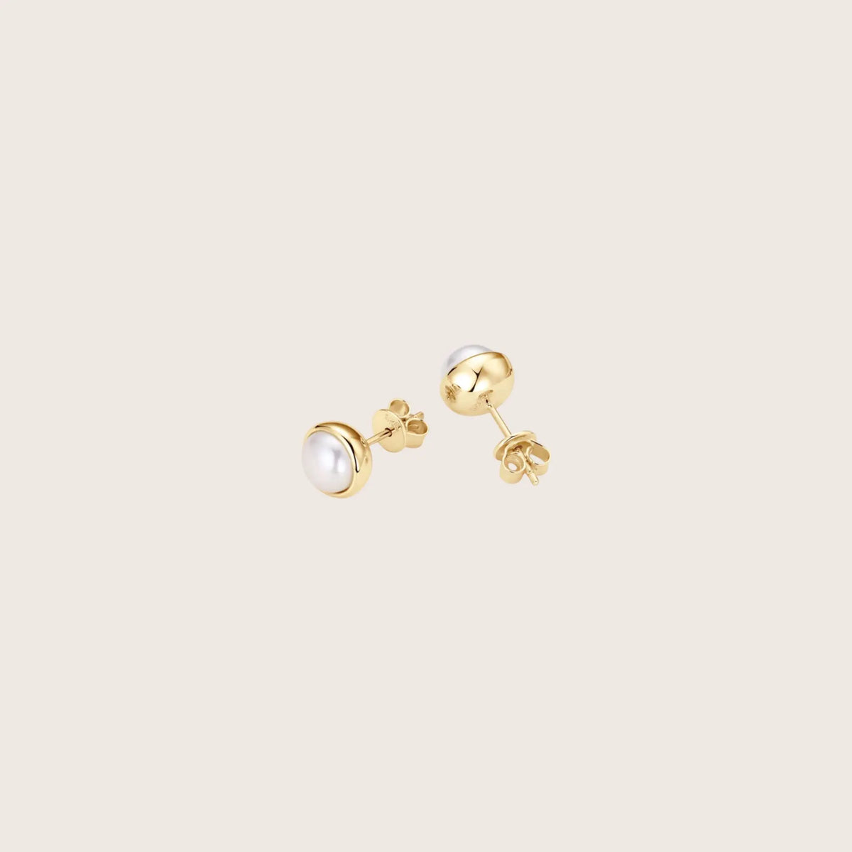 18K Gold Plated Lulu Pearl Stud Earrings