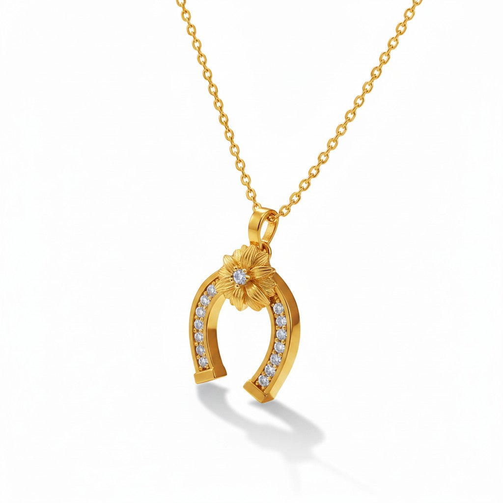 18K Gold Plated Soleia Lucky Horseshoe Charm