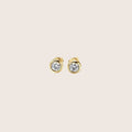 18K Gold Plated Tamako Moissanite Stud Earrings