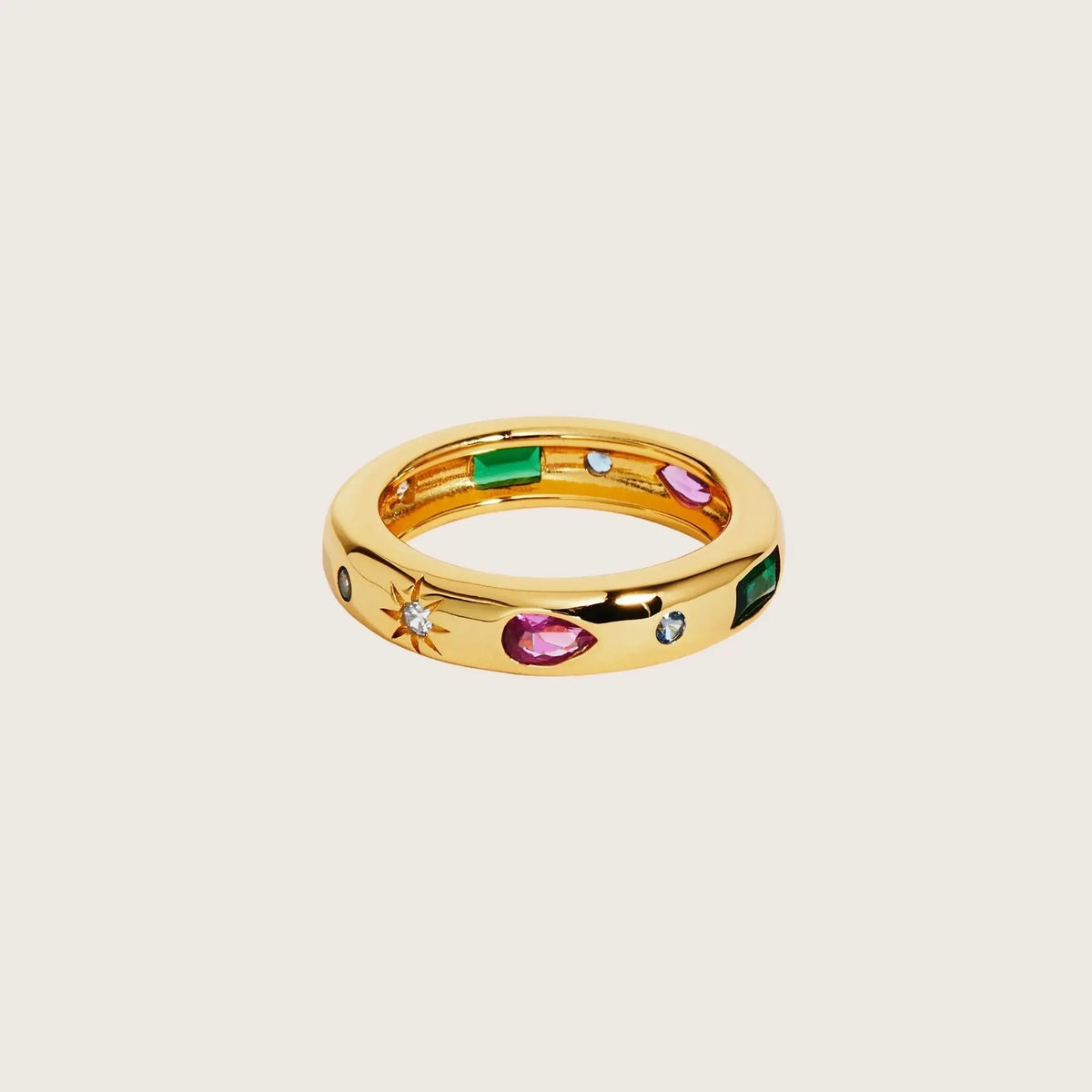 18K Gold Vermeil Amitola Gemstone Ring