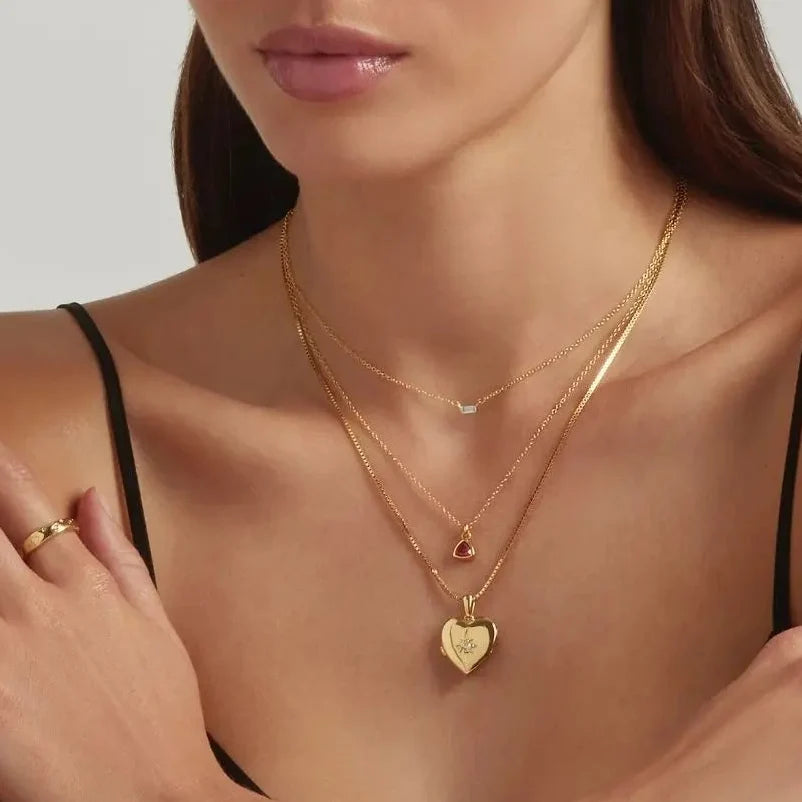 18K Gold Plated Genessa Trine Birthstone Necklace
