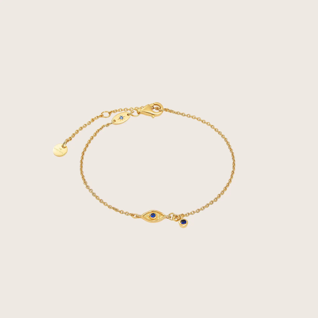 18K Gold Vermeil Jacalin Evil Eye Bracelet