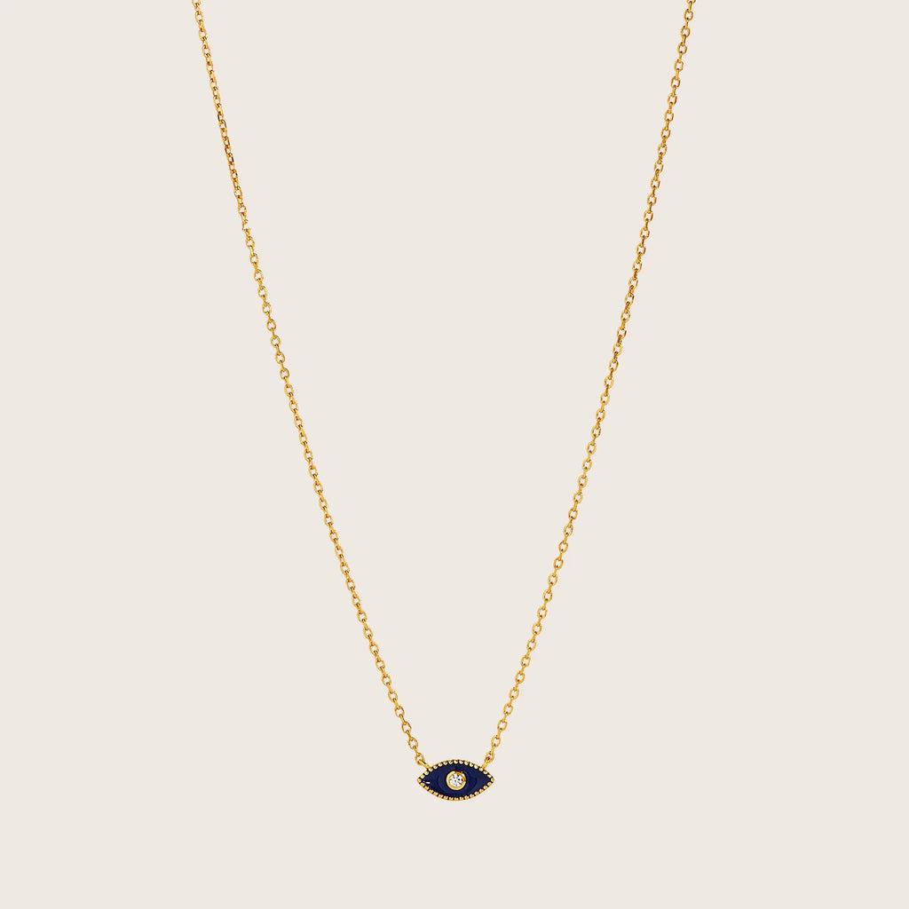 18K Gold Vermeil Jacalin Evil Eye Necklace