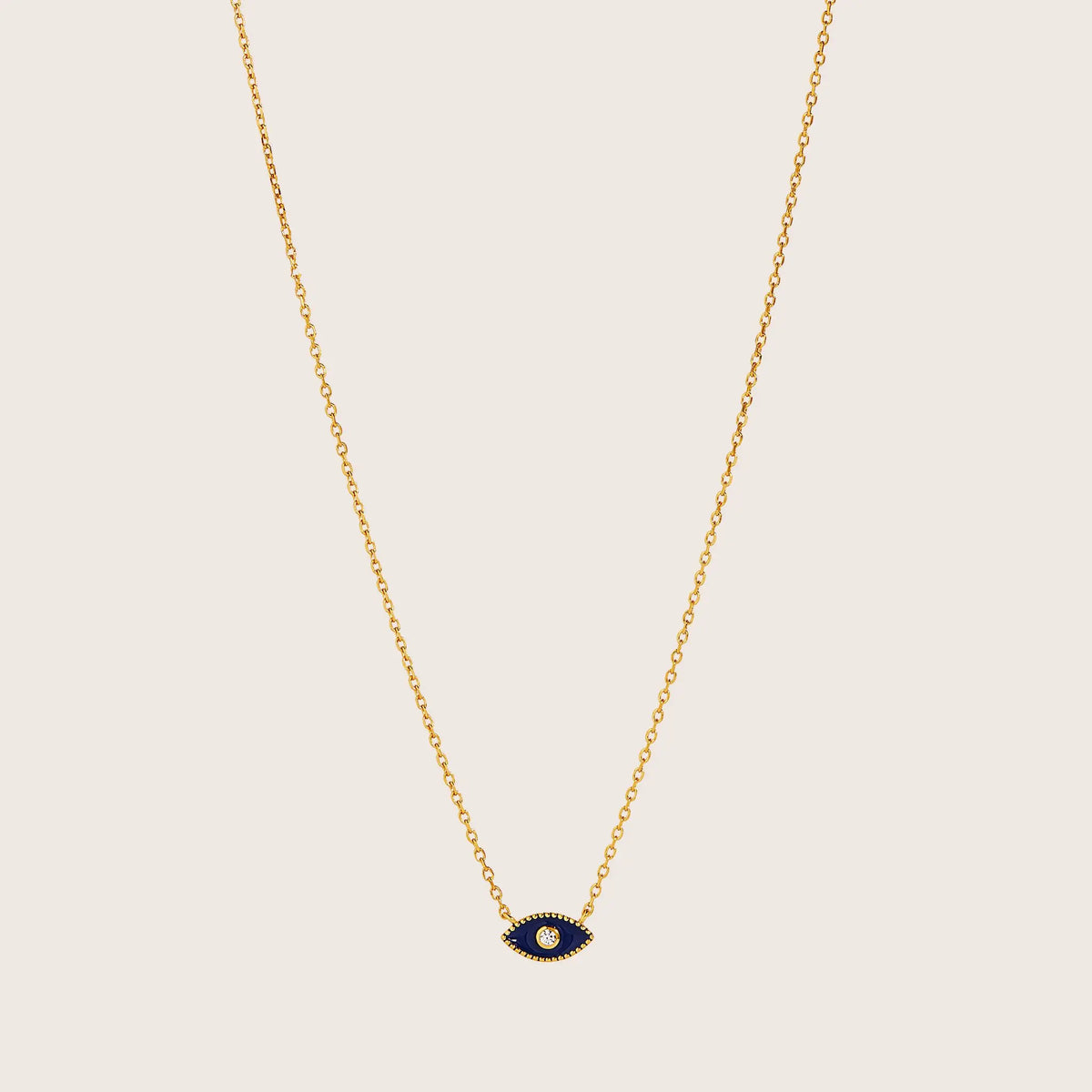 18K Gold Vermeil Jacalin Evil Eye Necklace