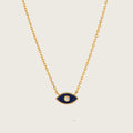 18K Gold Vermeil Jacalin Evil Eye Necklace