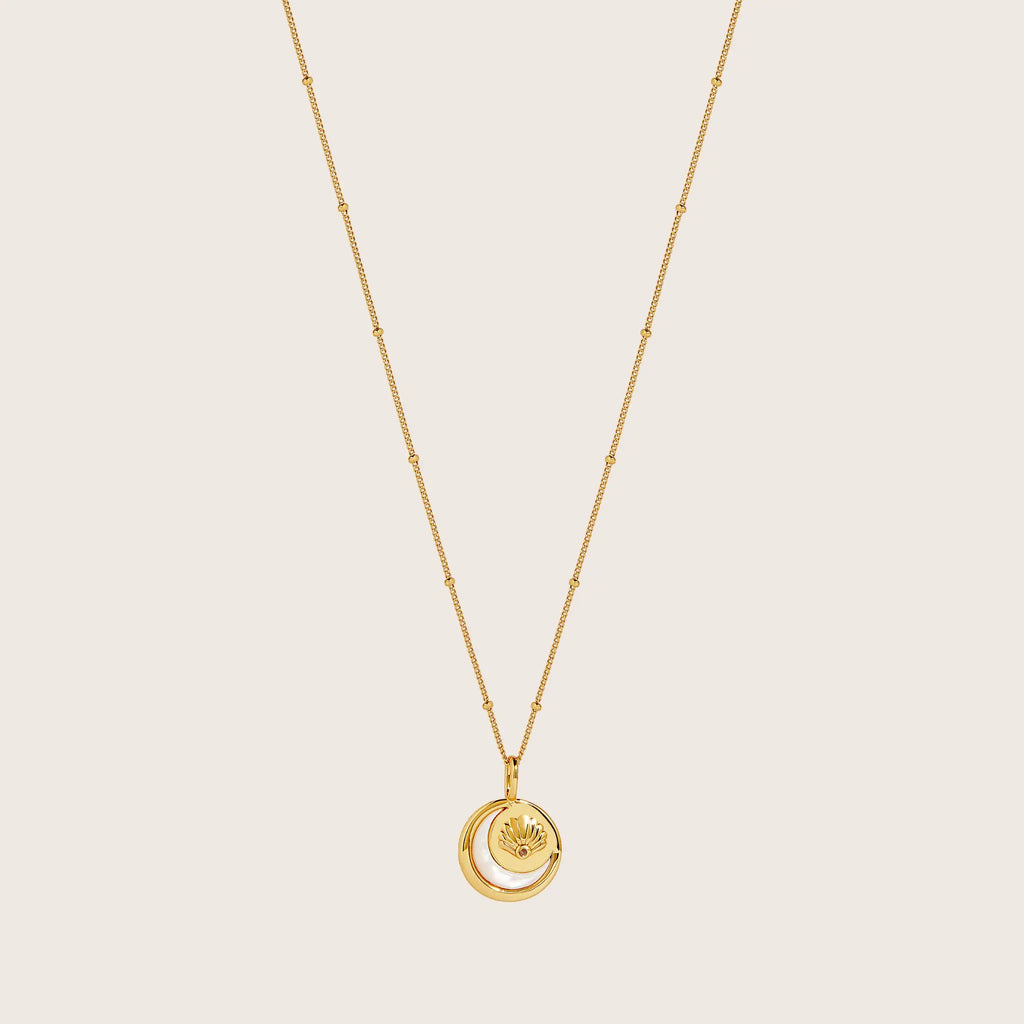 18K Gold Vermeil Luna Tide Pendant Necklace