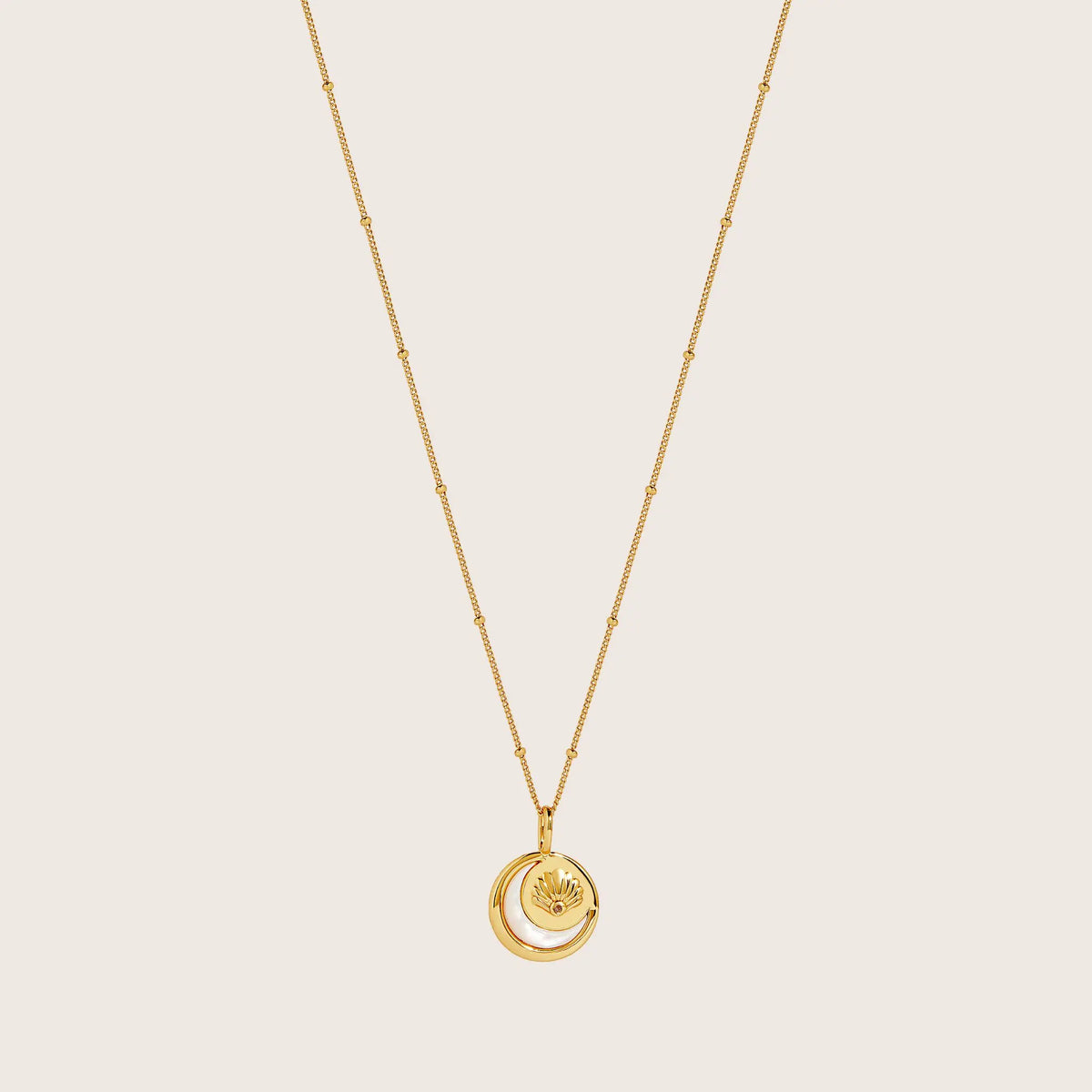 18K Gold Vermeil Luna Tide Pendant Necklace