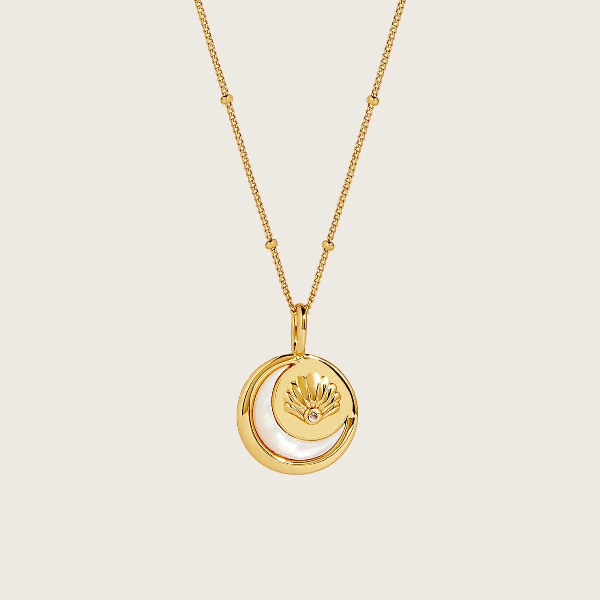 18K Gold Vermeil Luna Tide Pendant Necklace