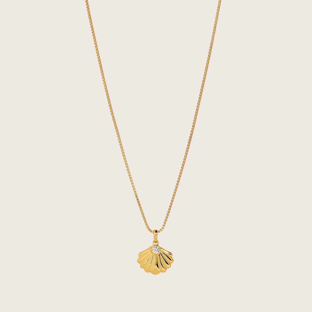 18K Gold Vermeil Margalo Oyster - Shaped Pendant Necklace