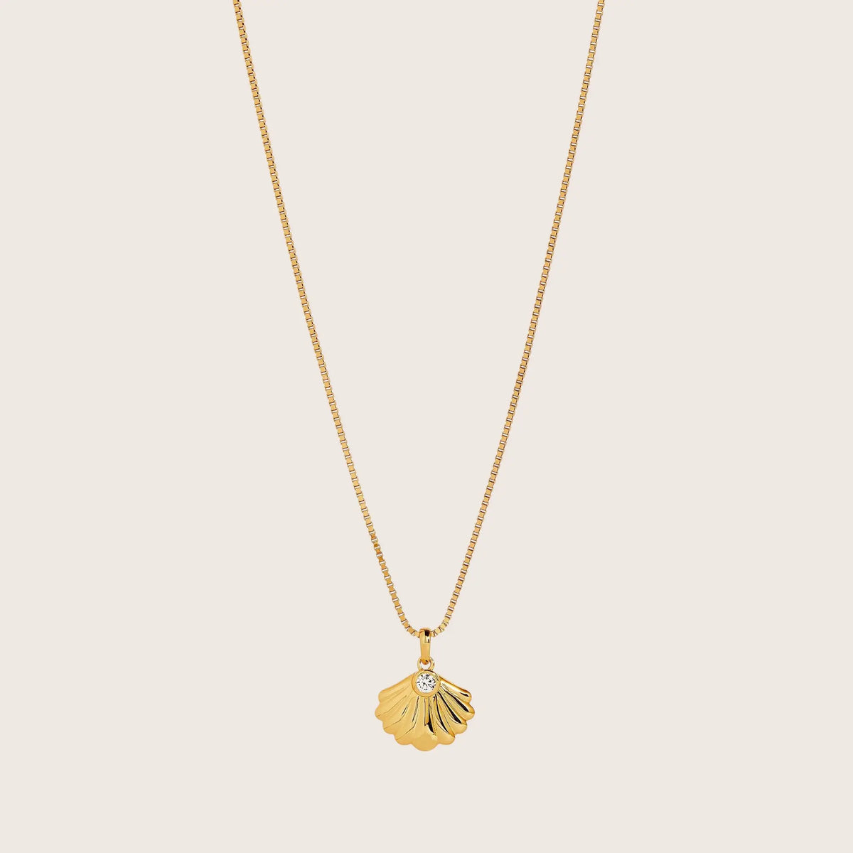 18K Gold Vermeil Margalo Oyster - Shaped Pendant Necklace