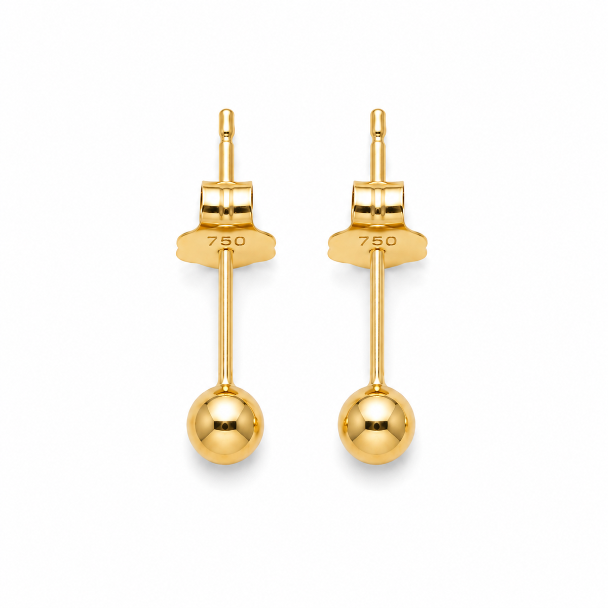 Aurelia Petite Gold Ball Studs - 18K Solid Gold