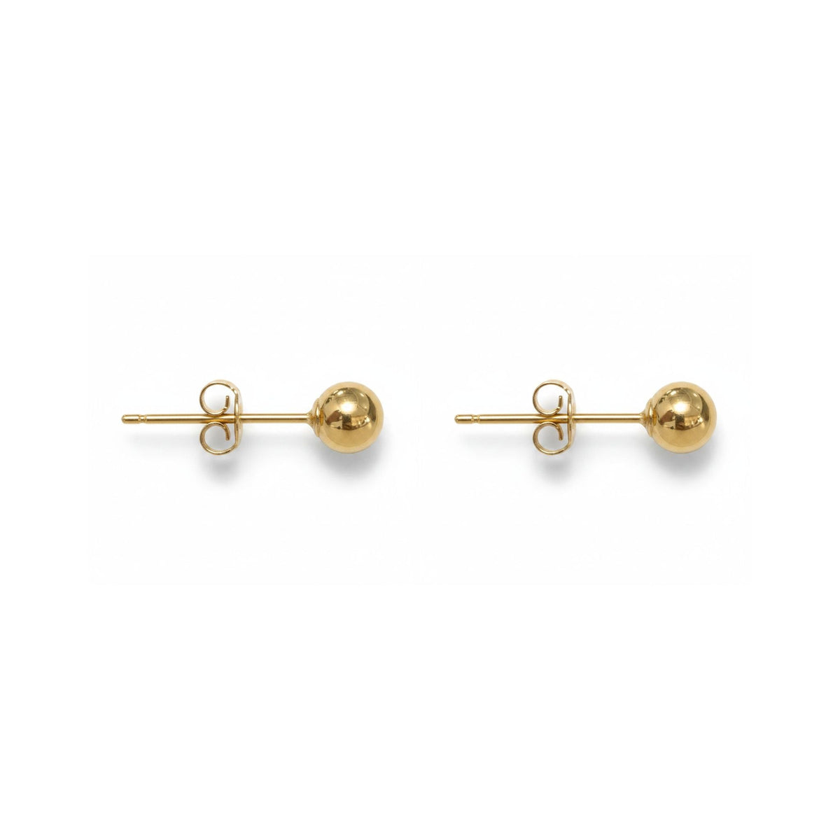Aurelia Petite Gold Ball Studs - 18K Solid Gold