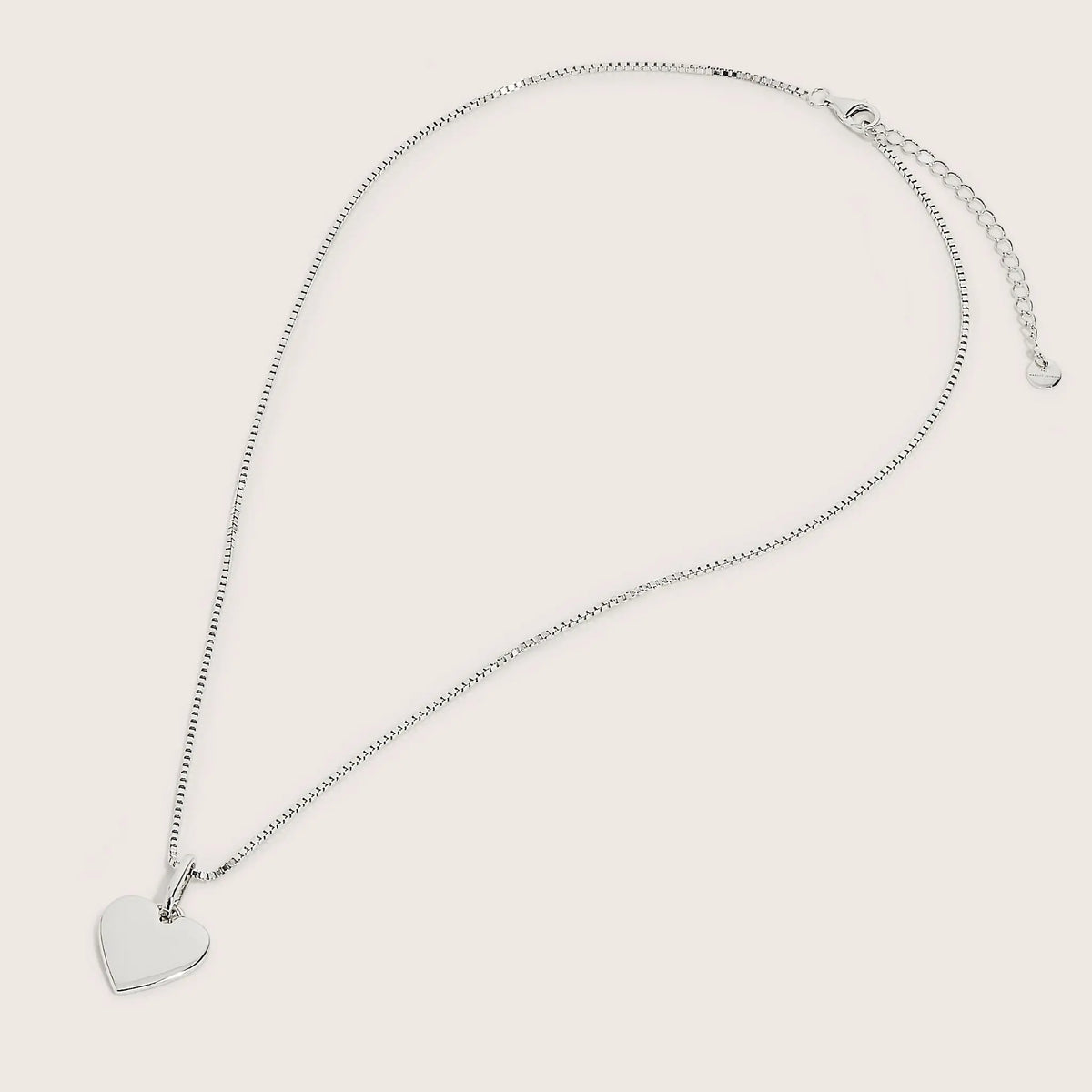 925 Sterling Silver Kordelia Engravable Heart Pendant Necklace