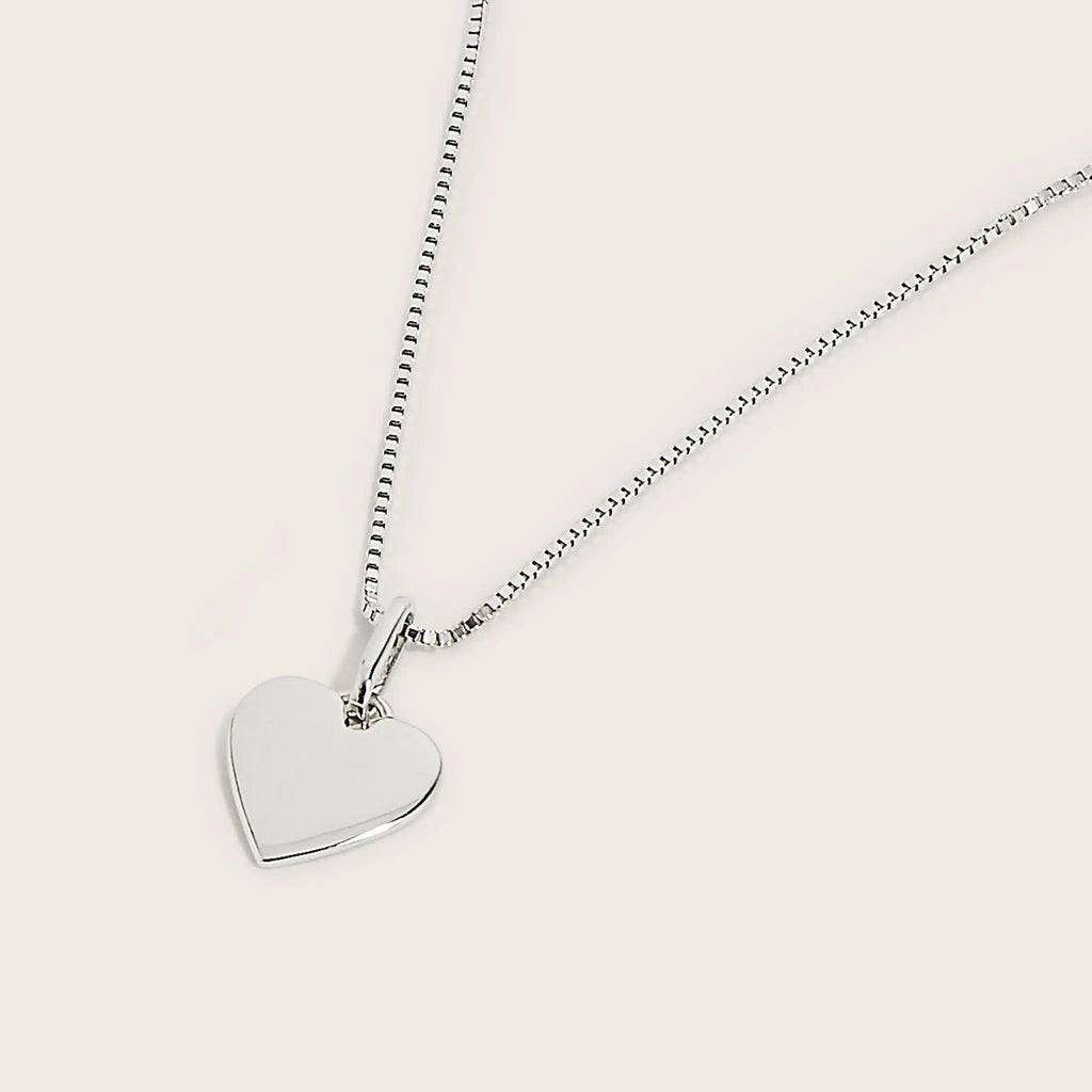 925 Sterling Silver Kordelia Engravable Heart Pendant Necklace