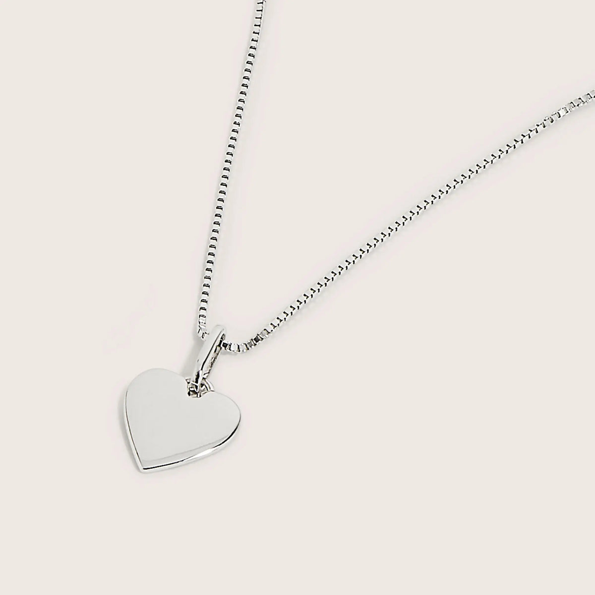 925 Sterling Silver Kordelia Engravable Heart Pendant Necklace