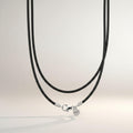 925 Sterling Silver Leather Rope Necklace