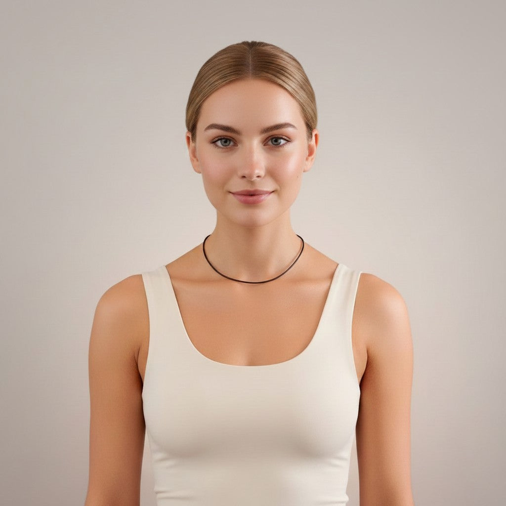 925 Sterling Silver Leather Rope Necklace