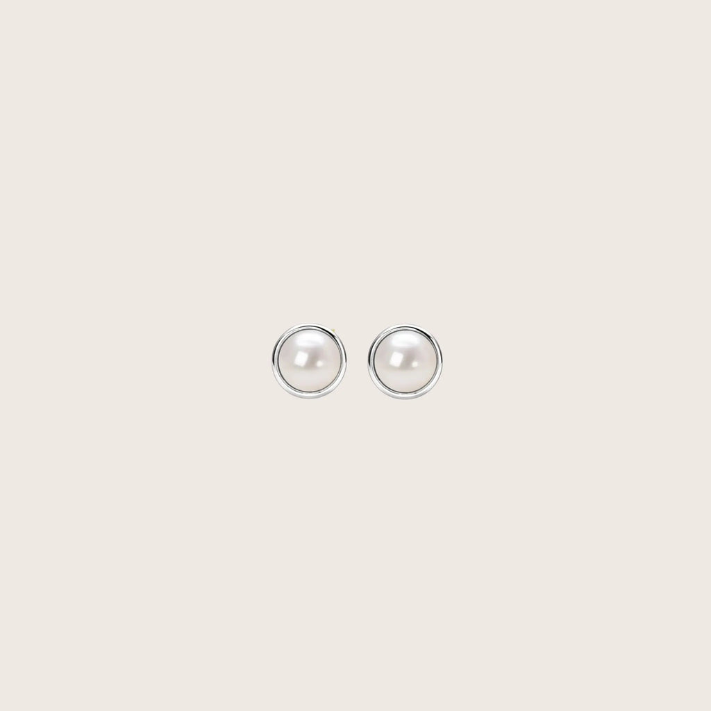 18K Gold Plated Lulu Pearl Stud Earrings