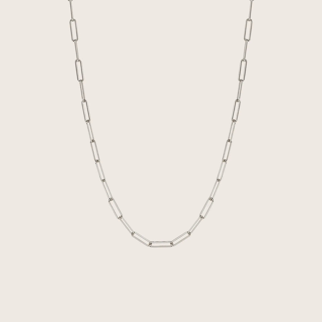 925 Sterling Silver Rebekka Paperclip Necklace