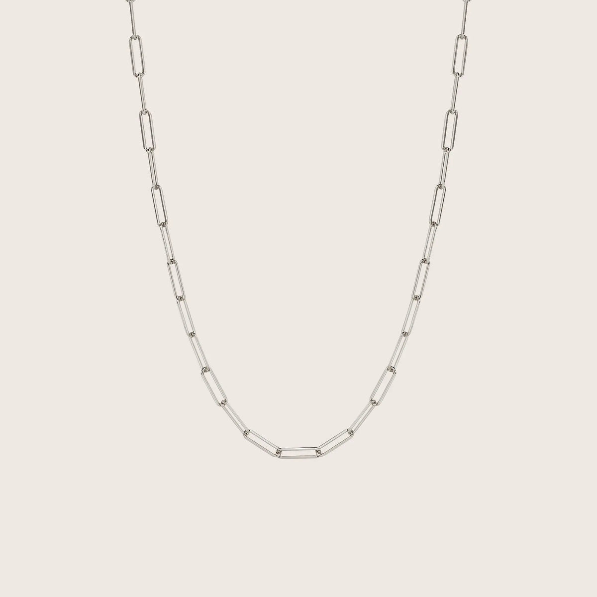 925 Sterling Silver Rebekka Paperclip Necklace
