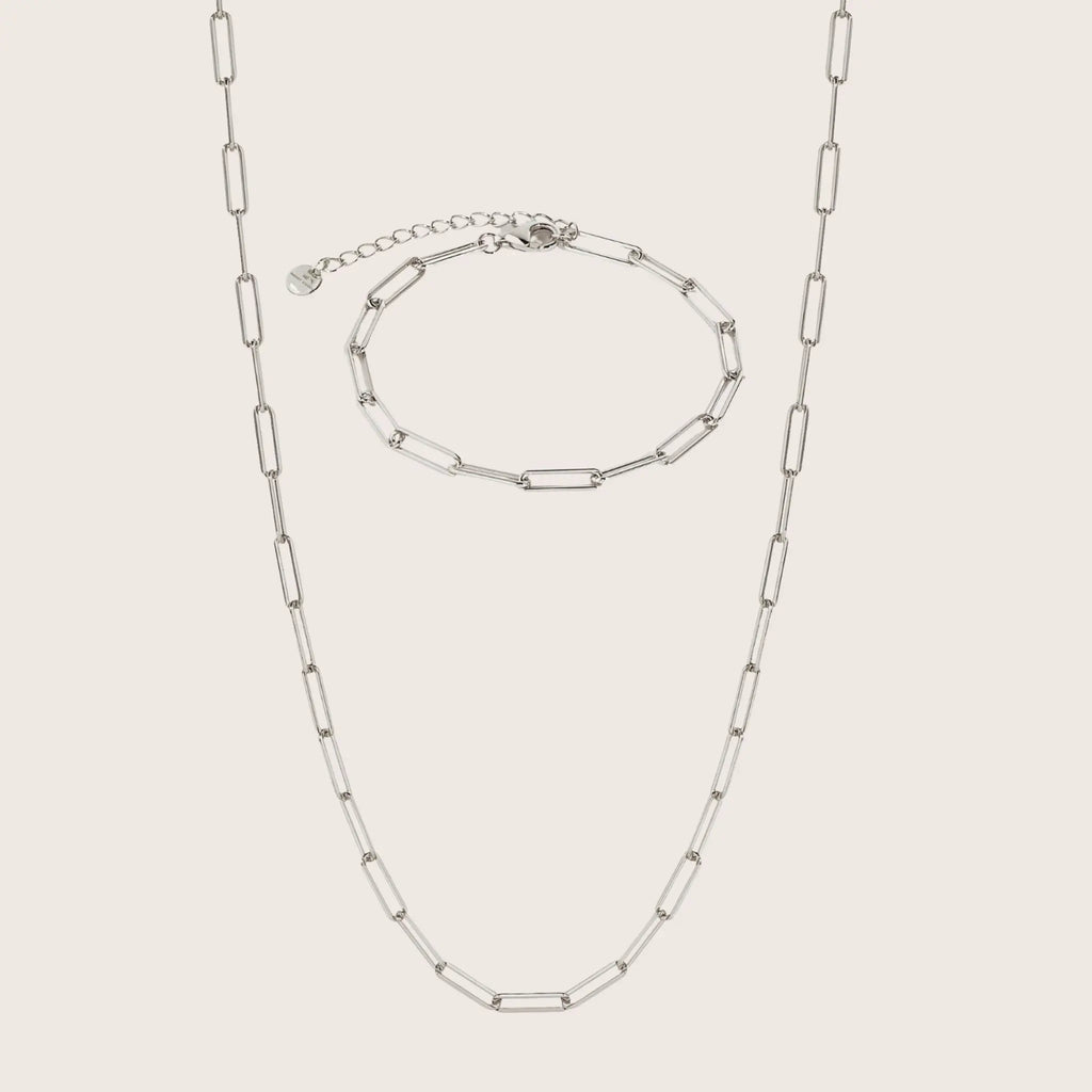 925 Sterling Silver Rebekka Paperclip Necklace