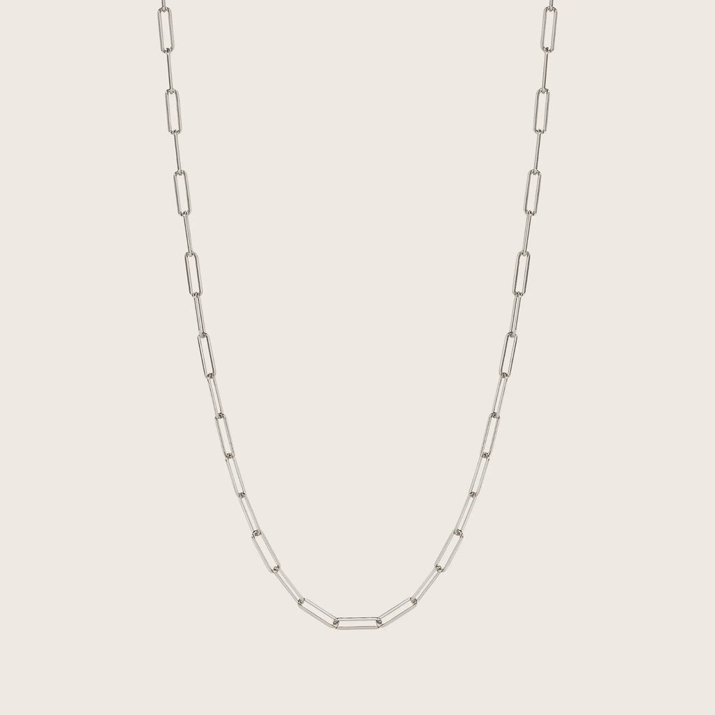 925 Sterling Silver Rebekka Paperclip Necklace