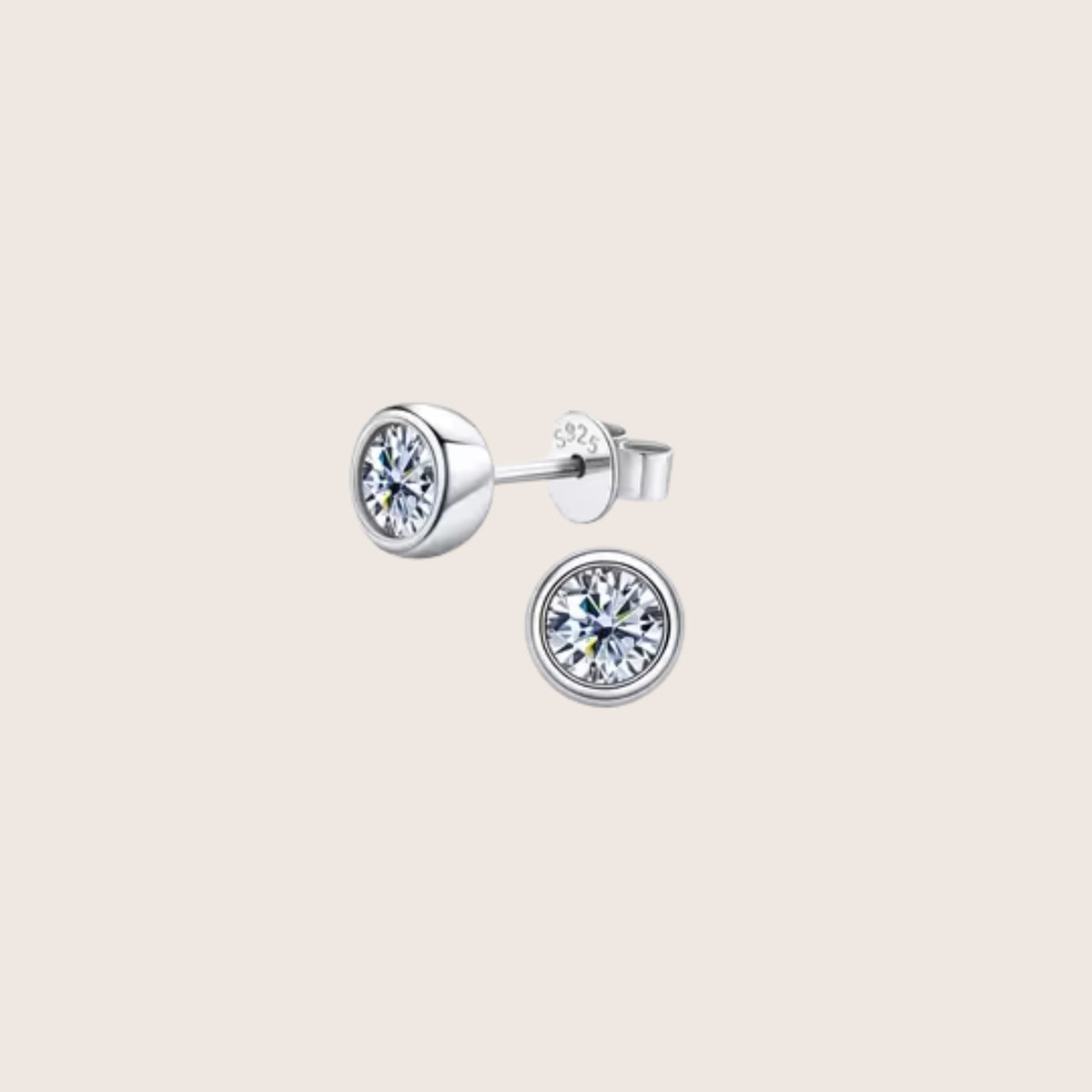 18K Gold Plated Tamako Moissanite Stud Earrings