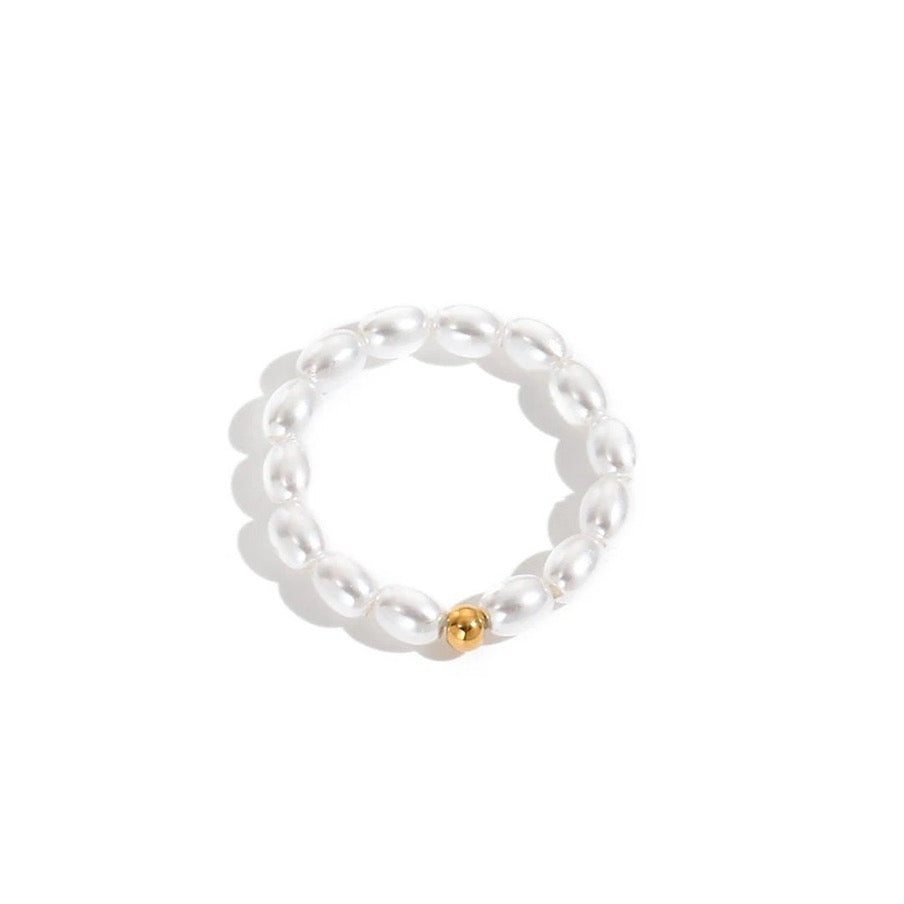Beaded Freshwater Pearl Ring